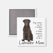 Schokolade Labrador Mama Magnet (Vorderseite/Rückseite)