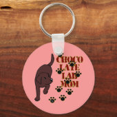 Schokolade Labrador Mama Schlüsselanhänger (Vorderseite)