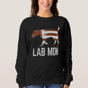 Schokolade Labrador Mama Vintag Patriotic Labrador Sweatshirt