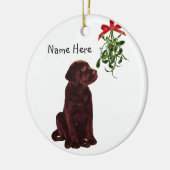 Schokolade Labrador Mistletoe Weihnachtsschmuck (Links)