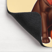 Schokolade Labrador mit Red Bandana von Pumpkins Mousepad (Ecke)