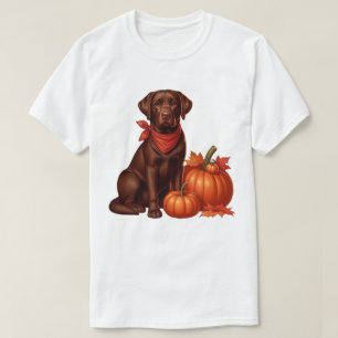 Schokolade Labrador mit Red Bandana von Pumpkins T-Shirt
