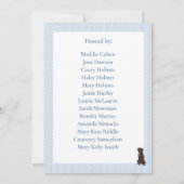 Schokolade Labrador Monogram Baby Shower Einladung (Rückseite)