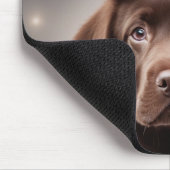 Schokolade Labrador Mousepad (Ecke)