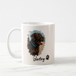 Schokolade Labrador Nah-Up | Dog Portrait-Geschenk Kaffeetasse