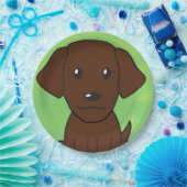 Schokolade Labrador neuer Cartoon zweite Pappteller (Party)