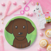 Schokolade Labrador neuer Cartoon zweite Pappteller (Party)