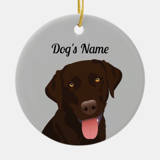 Schokolade Labrador Ornament (Vorne)