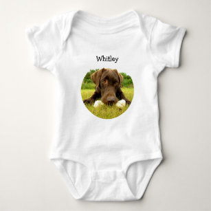 Schokolade Labrador Personalisiert Baby Bodysuit Baby Strampler