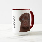 Schokolade Labrador personalisierte Mug Tasse (VorderseiteRechts)