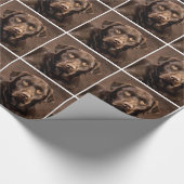 Schokolade Labrador Pet Chocolate Labrador Retriev Geschenkpapier (Ecke)