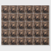 Schokolade Labrador Pet Chocolate Labrador Retriev Geschenkpapier (Flach)