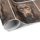 Schokolade Labrador Pet Chocolate Labrador Retriev Geschenkpapier (Rolleneckpunkt)
