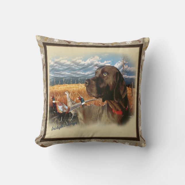 Schokolade Labrador Pillow Kissen (Vorderseite)