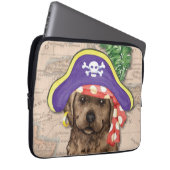 Schokolade Labrador Pirate Laptopschutzhülle (Vorne Rechts)