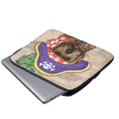 Schokolade Labrador Pirate Laptopschutzhülle (Vorne Knopf)