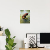 Schokolade Labrador Pit Mix Hund Fischen 3 Poster (Heimbüro)
