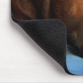 Schokolade Labrador Pit Puppy-Fenster beobachten Mousepad (Ecke)