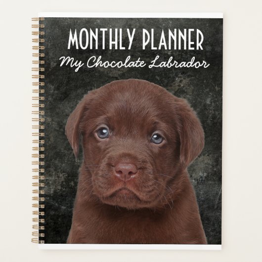 Schokolade Labrador Planner Planer (Vorderseite)