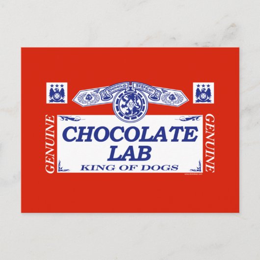 Schokolade Labrador Postkarte (Vorderseite)