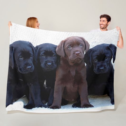 Schokolade Labrador - Puppen aus schwarzem Labrado Fleecedecke (Beispiel)