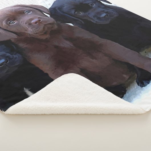 Schokolade Labrador - Puppen aus schwarzem Labrado Sherpadecke (3/4)