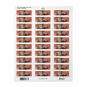 Schokolade Labrador Puppy-Mailing-Label (Vorne)