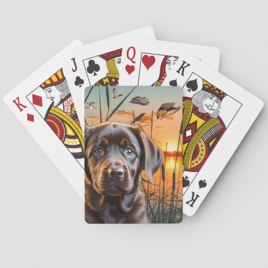 Schokolade Labrador Puppy Playing Cards, Labrador Spielkarten (Rückseite)