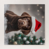 Schokolade Labrador Puzzle (Horizontal)