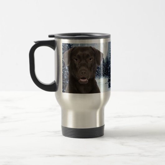 Schokolade Labrador Reisebecher (Links)