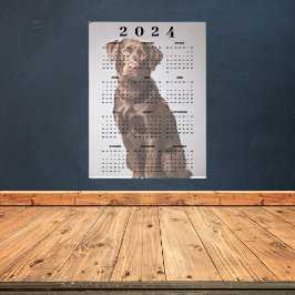 Schokolade Labrador Retriever 2024 Wall Calendar Poster