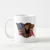 Schokolade Labrador Retriever American Flag Kaffeetasse (Links)
