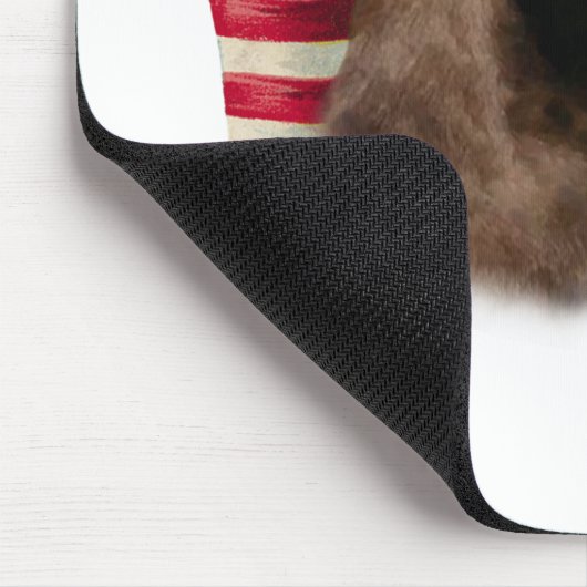 Schokolade Labrador Retriever American Flag Mousepad (Ecke)