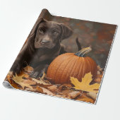 Schokolade Labrador Retriever Autumn Decoupage Geschenkpapier (Ungerollt)