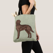 Schokolade Labrador Retriever Braun Labrador Grün Tasche (Von Nahem)