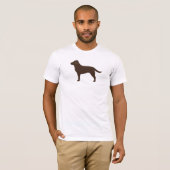 Schokolade Labrador Retriever Braun Labrador Silho T-Shirt (Vorne ganz)