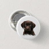 Schokolade Labrador Retriever Brown Button (Vorne & Hinten)