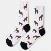 Schokolade Labrador Retriever Brown Dog Muster Socken (Linkes Detail)