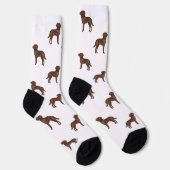 Schokolade Labrador Retriever Brown Dog Muster Socken (Rechts)