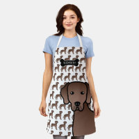 Schokolade Labrador Retriever Cartoon Dog & Name