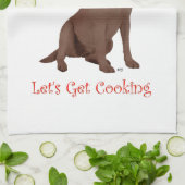 Schokolade Labrador Retriever Cooking Geschirrtuch (Gefaltet)