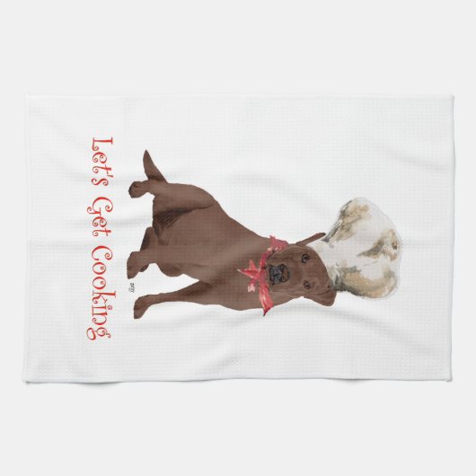 Schokolade Labrador Retriever Cooking Geschirrtuch (Horizontal)
