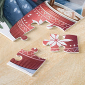 Schokolade Labrador Retriever Cozy Dog Weihnachten Puzzle (Seite)