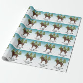 Schokolade Labrador Retriever Custom Text Geschenkpapier (Ungerollt)