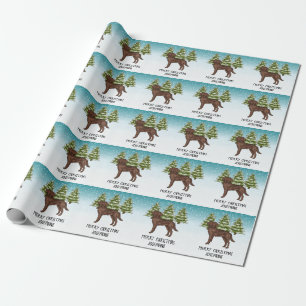 Schokolade Labrador Retriever Custom Text Geschenkpapier