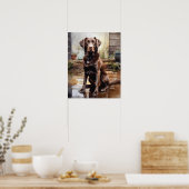 Schokolade Labrador Retriever Dog Art Print Poster (Küche)