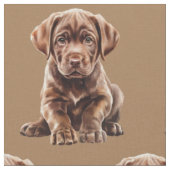 Schokolade Labrador Retriever Dog Fabric Stoff (Nahaufnahme)