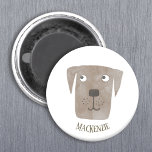 Schokolade Labrador Retriever Dog Fun Personalisie Magnet<br><div class="desc">Mit einem spielerischen Aquarellgemälde eines Schokoladenhundes Labrador Retriever Hundes,  das Ihnen ein Lächeln ins Gesicht bringen wird. Ein tolles Geschenk für einen Hundefreund oder Schokoladenbesitzer. Originelle Kunst von Nic Squirrell. Machen Sie es einzigartig,  indem Sie den Namen oder Text ändern.</div>