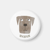 Schokolade Labrador Retriever Dog Fun Personalisie Magnet (Vorne)