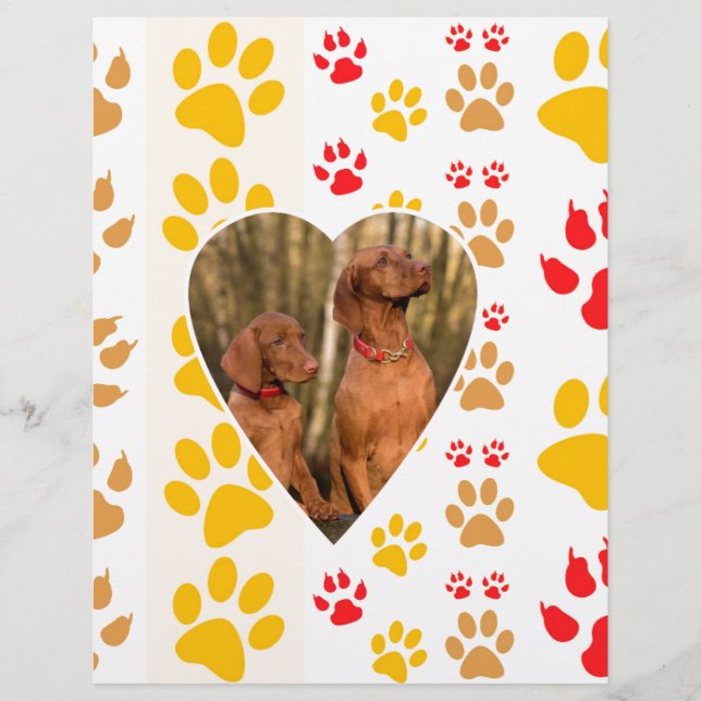 Schokolade Labrador Retriever Dog Hearts Paw Print (Vorderseite)